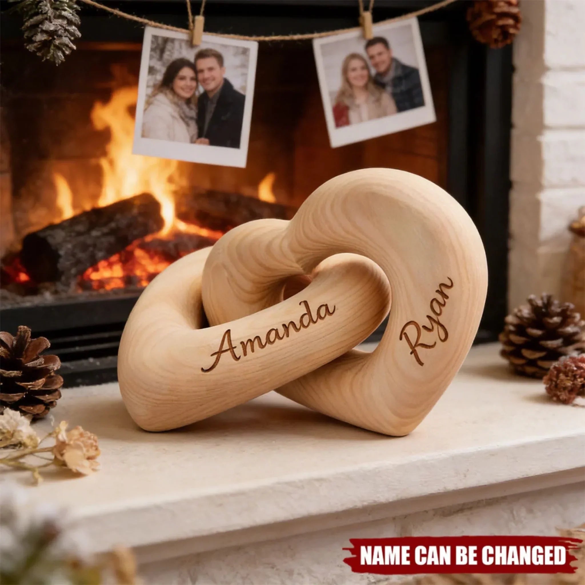 Personalized Infinity Heart Sculpture 3