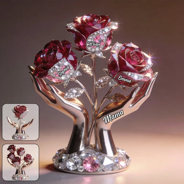 Crystal Rose Bouquet for Mom – Personalized Mother’s Day Acrylic Plaque 1