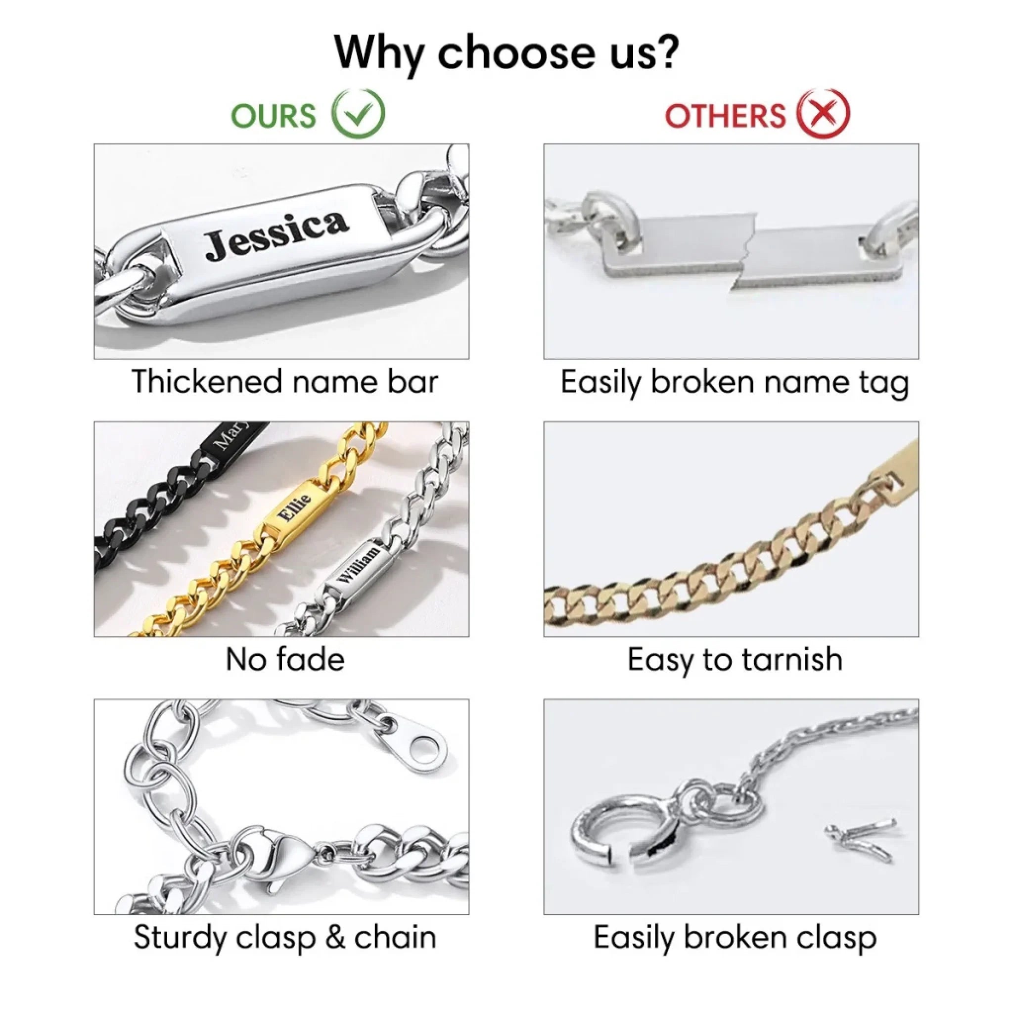 1-6 Name Cuban Chain Necklace 7