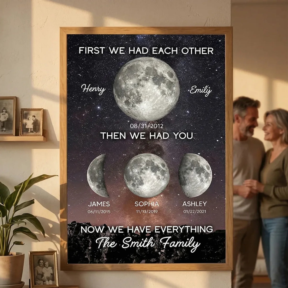 Family Forever Love We Have Everything Custom Birth Moon Phase 5