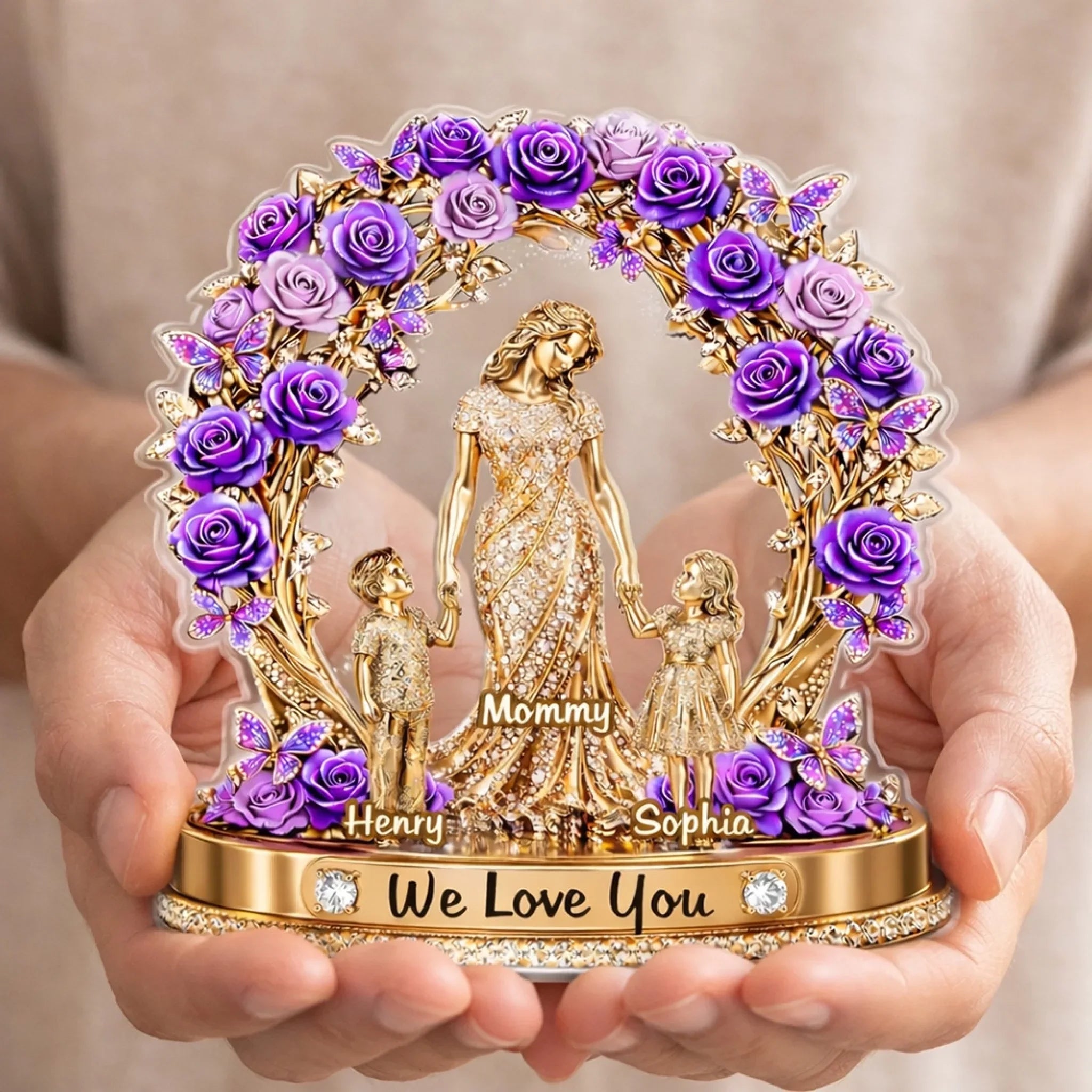 Mom Makes Every Day Beautiful - Personalized Acrylic Plaque - Mother's Day Gifts For Mom, Grandma 6