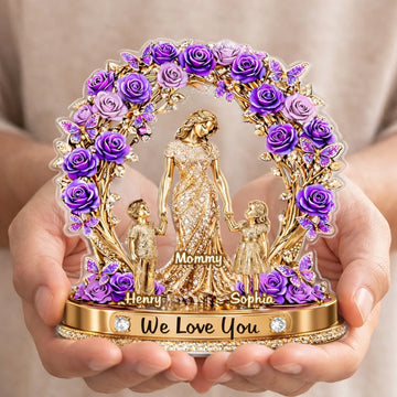 Mom Makes Every Day Beautiful - Personalized Acrylic Plaque - Mother's Day Gifts For Mom, Grandma 6