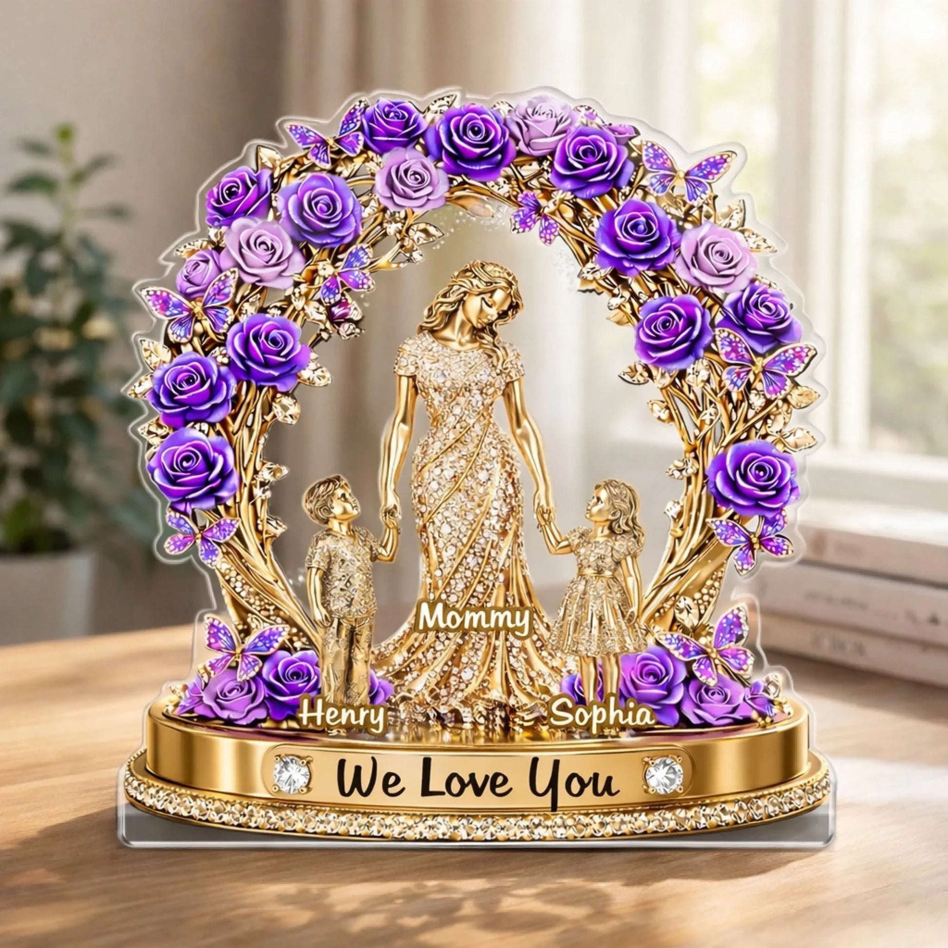 Mom Makes Every Day Beautiful - Personalized Acrylic Plaque - Mother's Day Gifts For Mom, Grandma 5