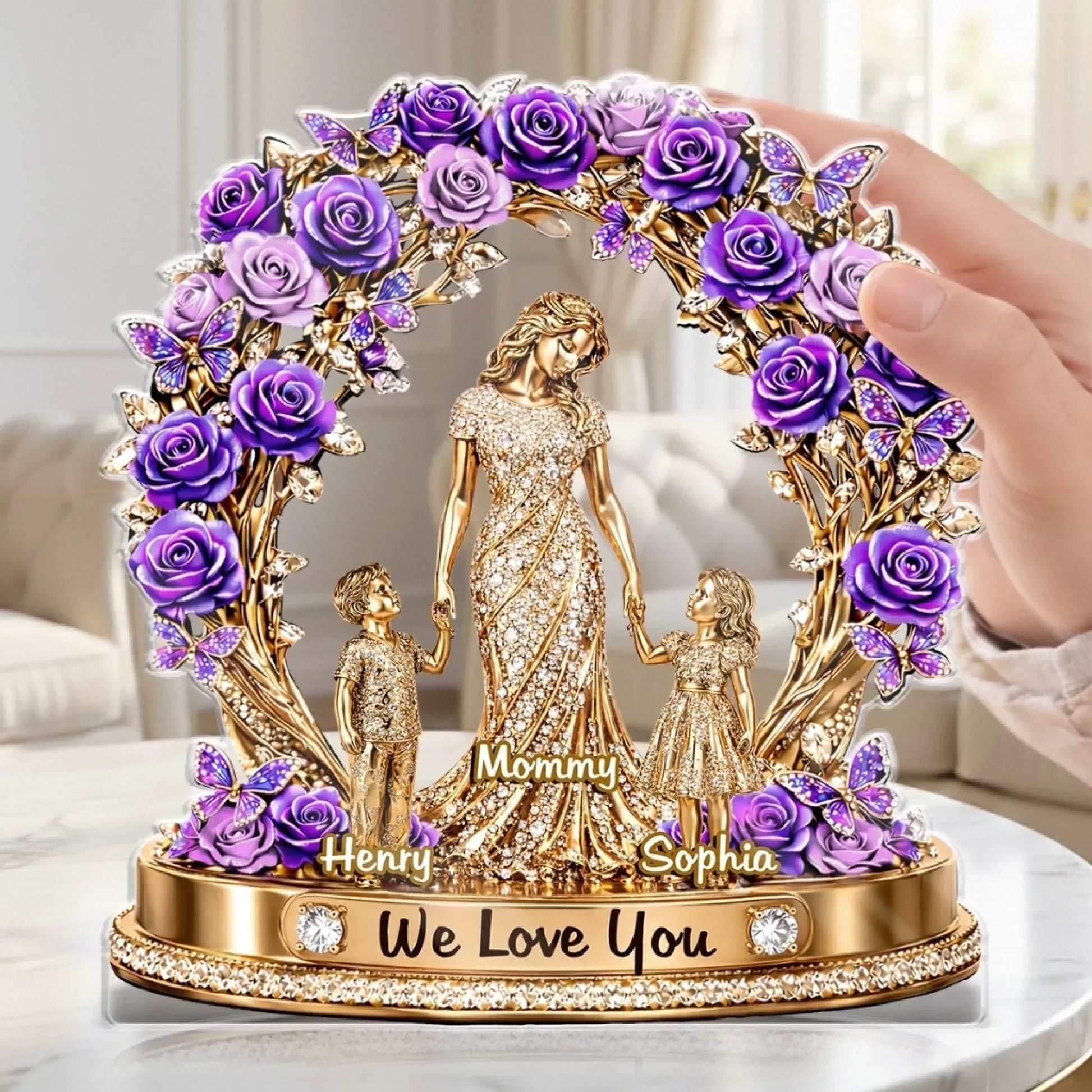 Mom Makes Every Day Beautiful - Personalized Acrylic Plaque - Mother's Day Gifts For Mom, Grandma 3
