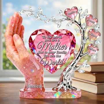 Heart of Family Acrylic Plaque – Personalized Gifts For Mom 1