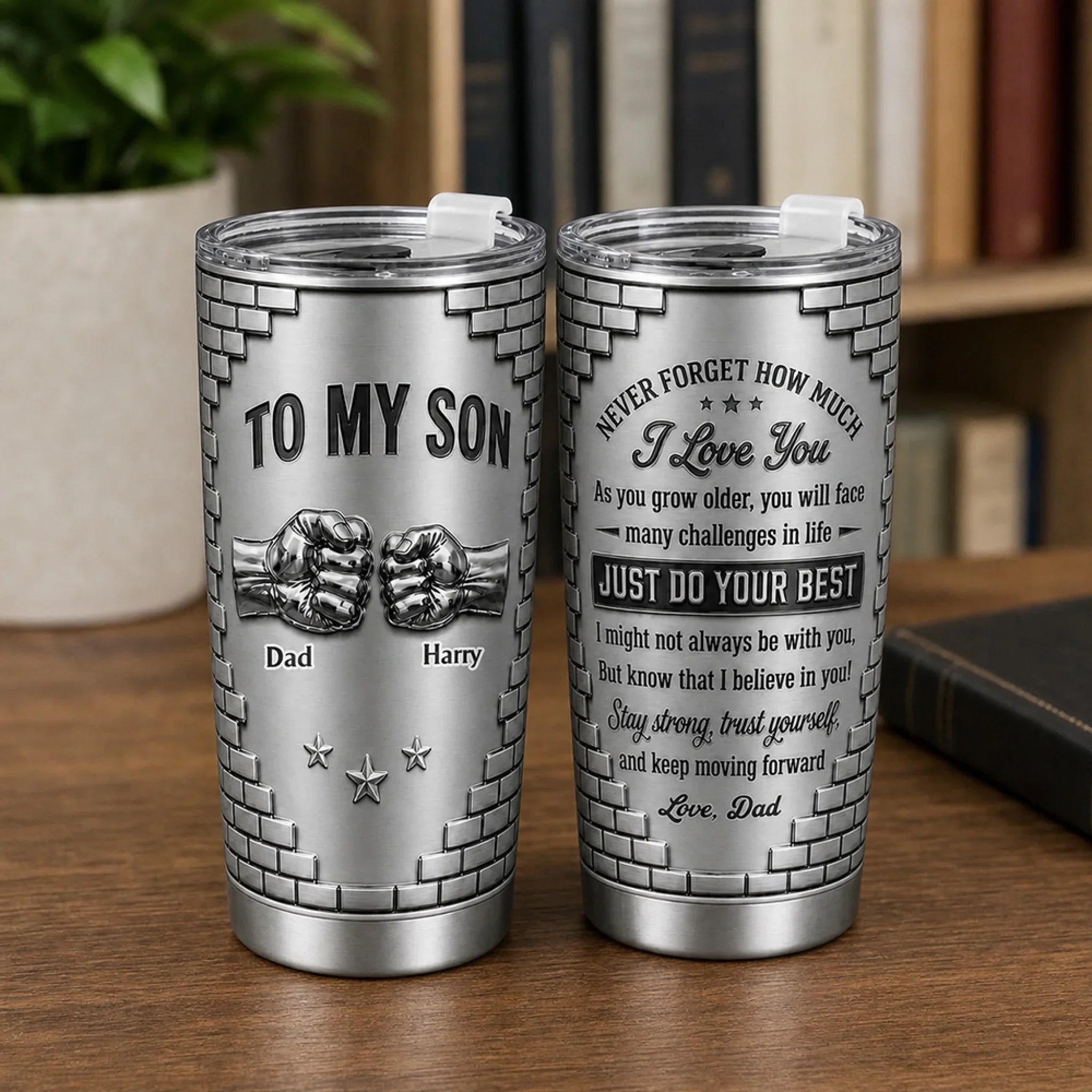 Son Just Do Your Best Tumbler Mockup 6