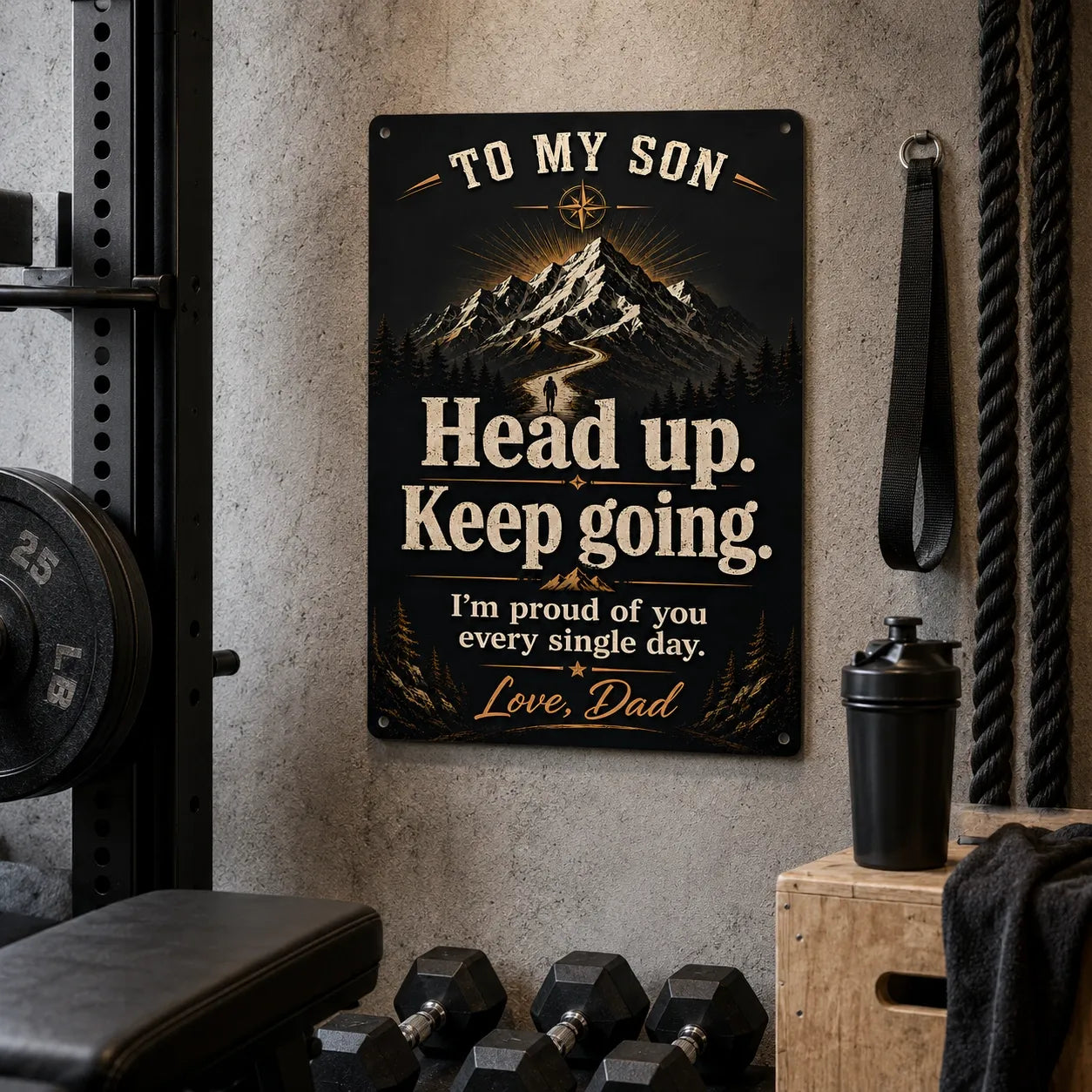 To My Son Metal Sign - Proud To Be Your Dad - Meaningful Gift From Dad