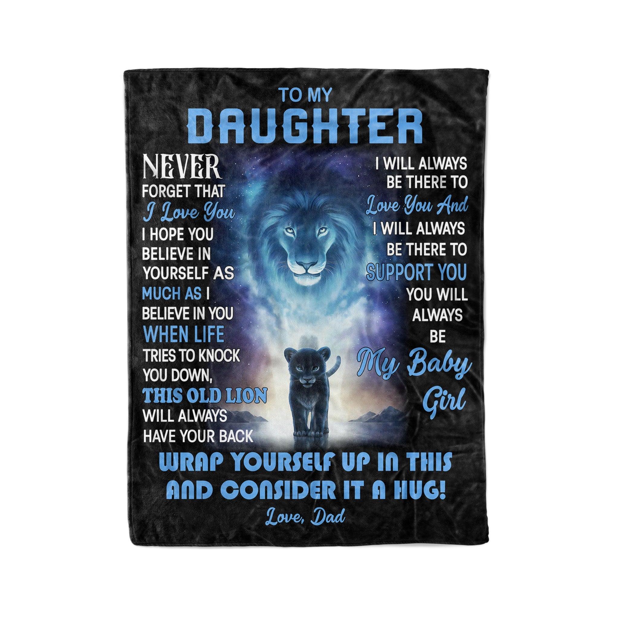 Daughter My Baby Girl - Fleece Blanket - Unique Gift For Daughter