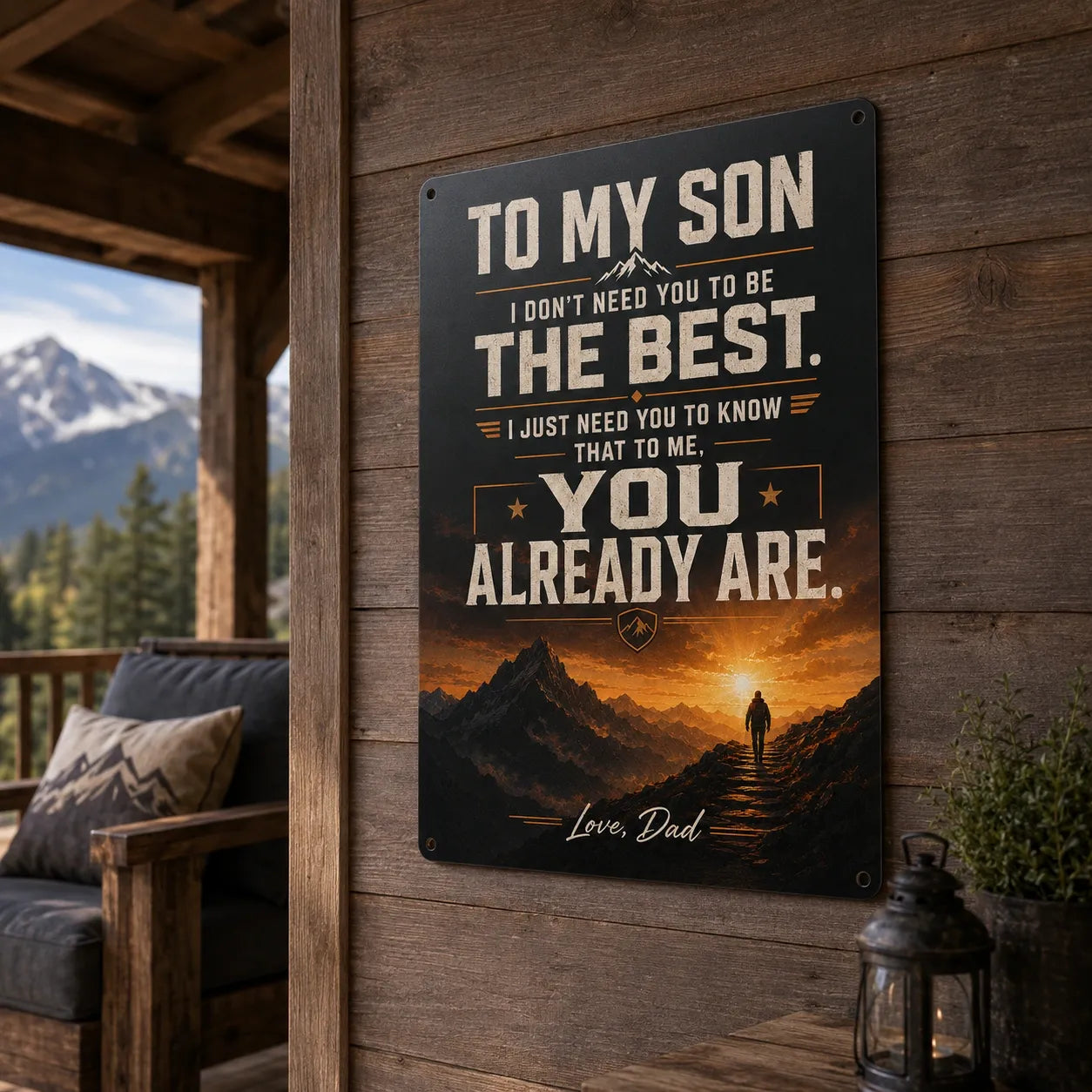 To My Son Metal Sign - Proud To Be Your Dad - Meaningful Gift From Dad