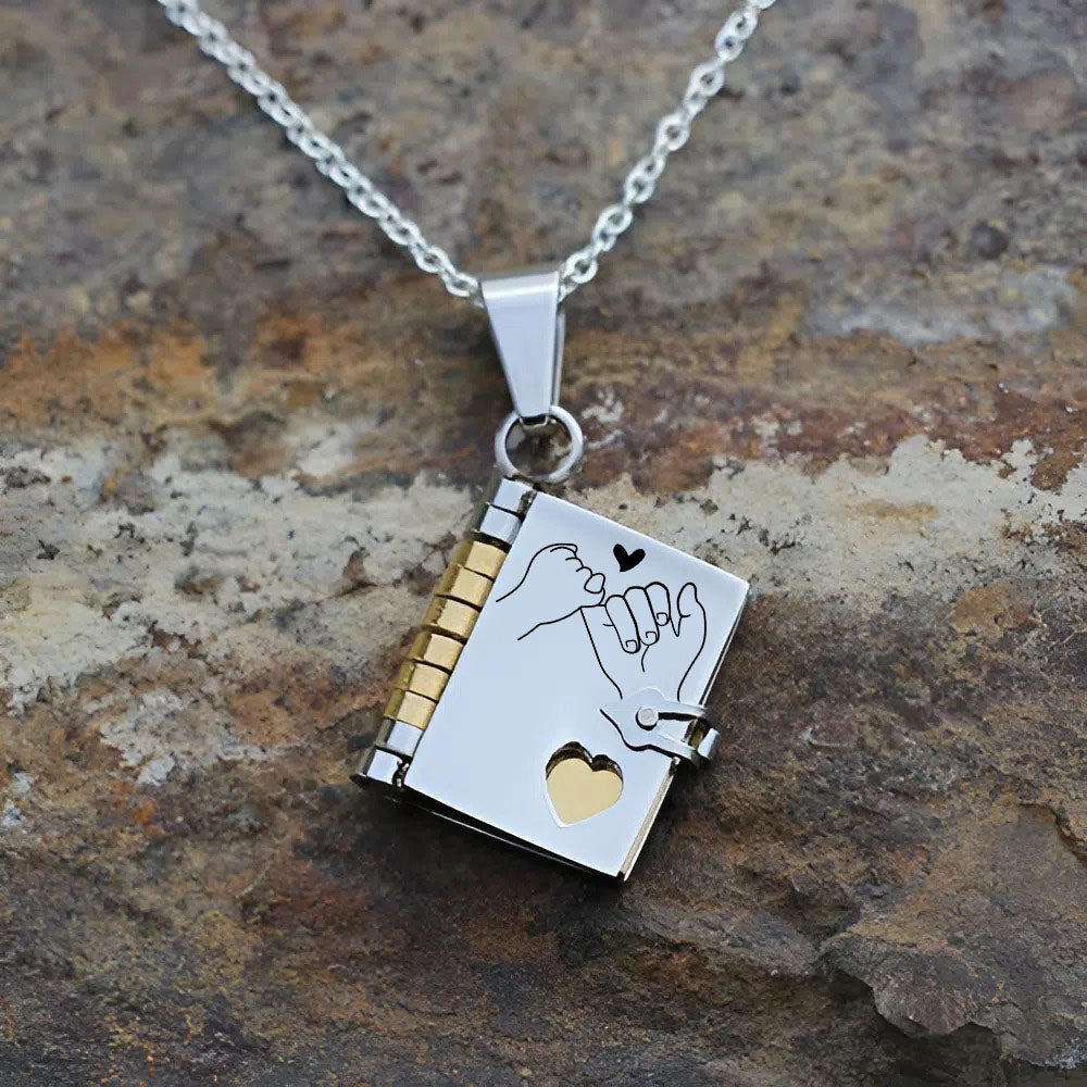 Engraved Message Book Necklace - To My Daughter - Perfect Gift