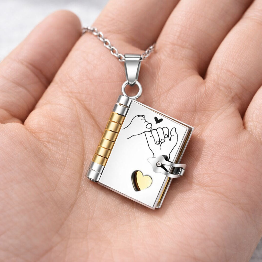 Engraved Message Book Necklace - To My Daughter - Perfect Gift