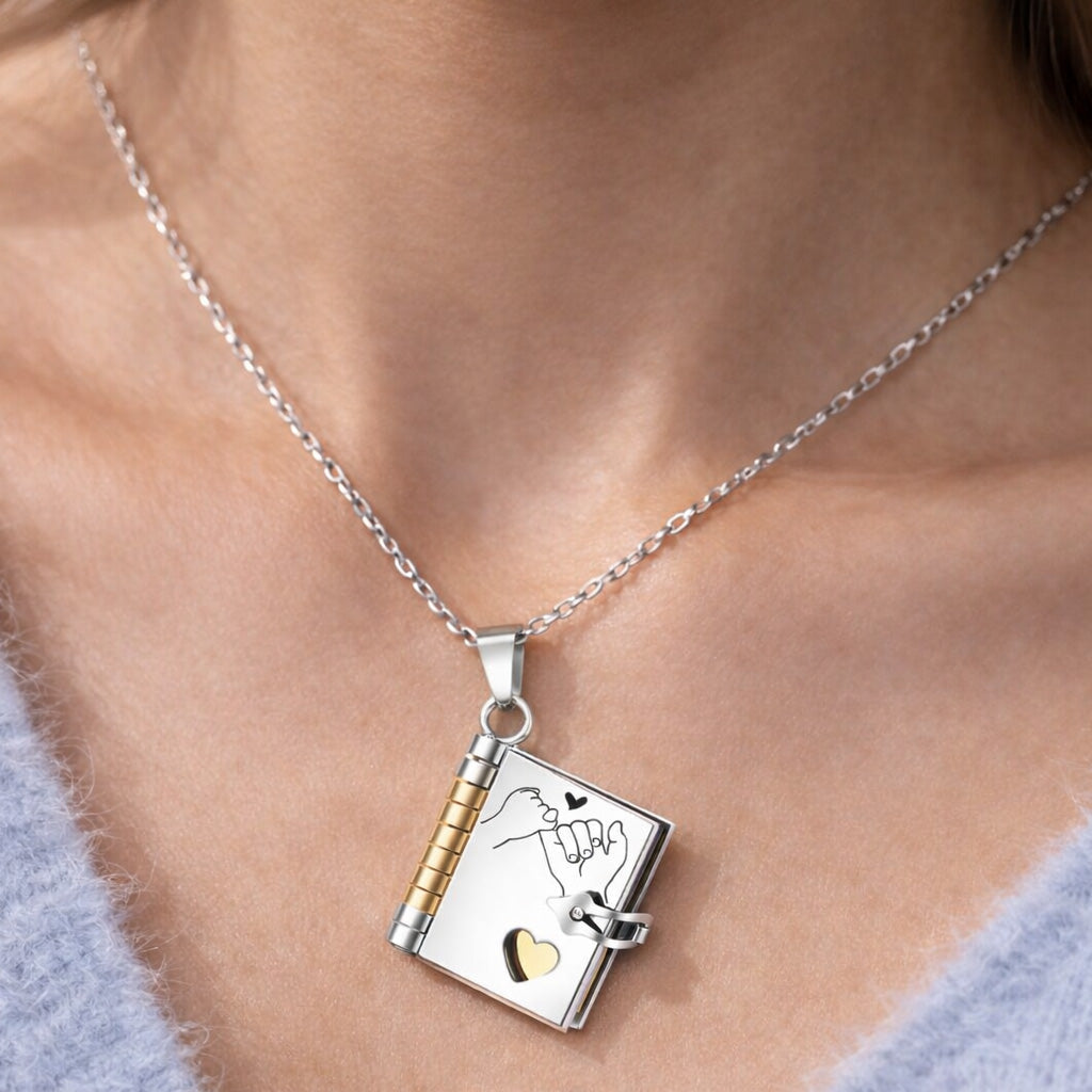 Engraved Message Book Necklace - To My Daughter - Perfect Gift