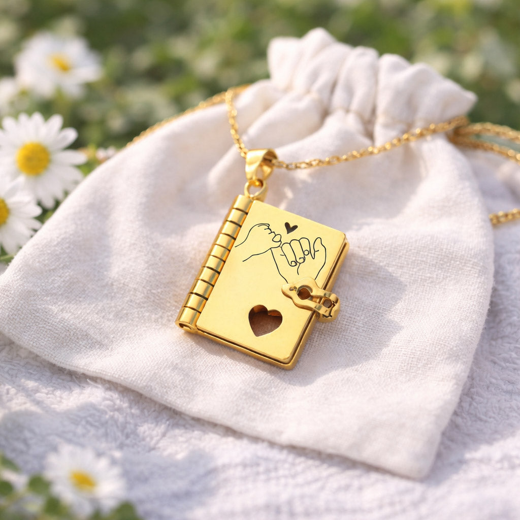 Engraved Message Book Necklace - To My Daughter - Perfect Gift