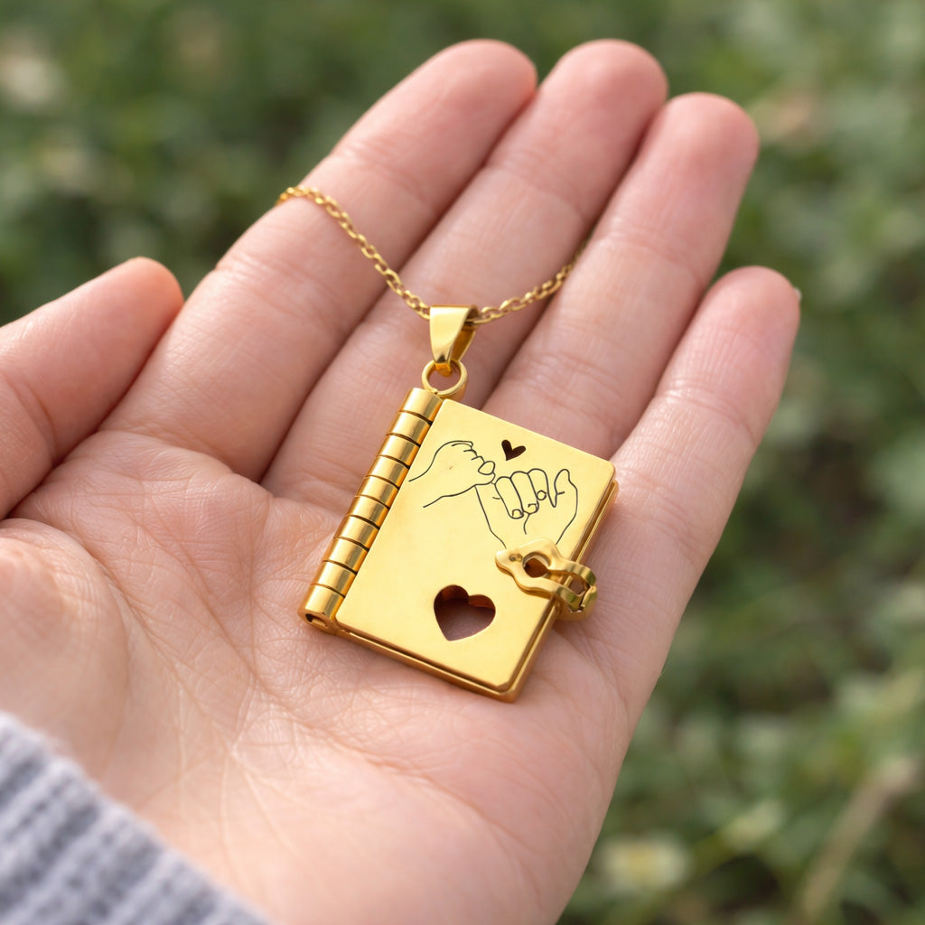 Engraved Message Book Necklace - To My Daughter - Perfect Gift