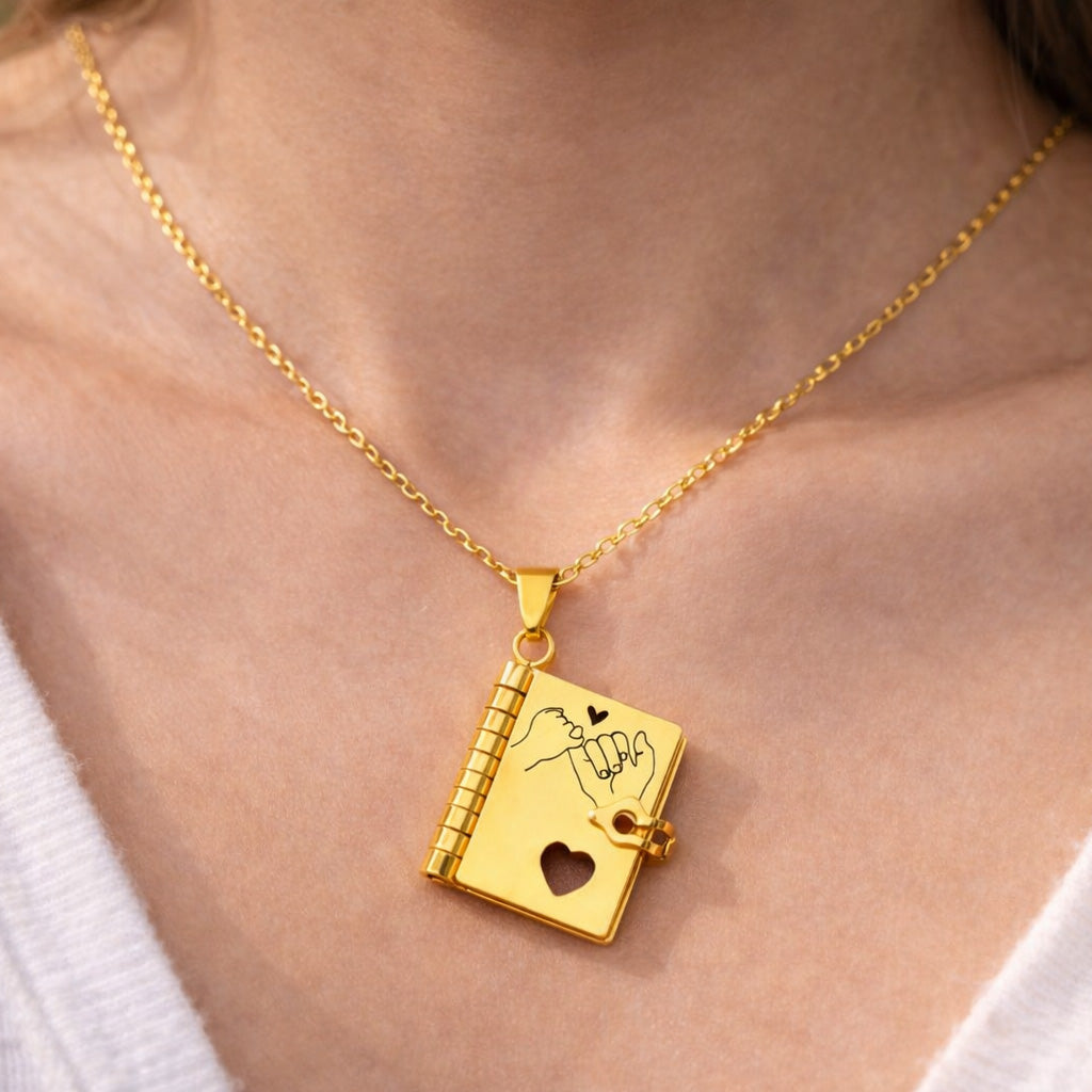 Engraved Message Book Necklace - To My Daughter - Perfect Gift