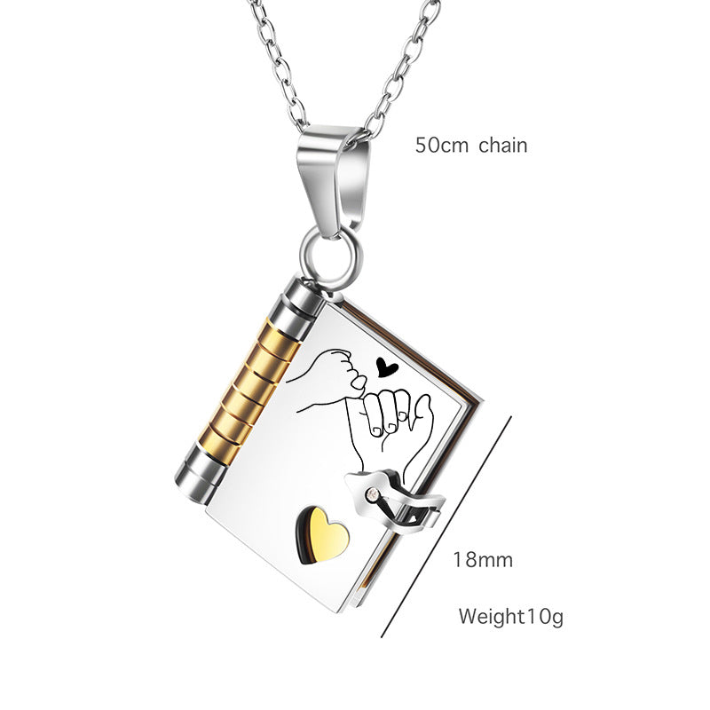 Engraved Message Book Necklace - To My Daughter - Perfect Gift