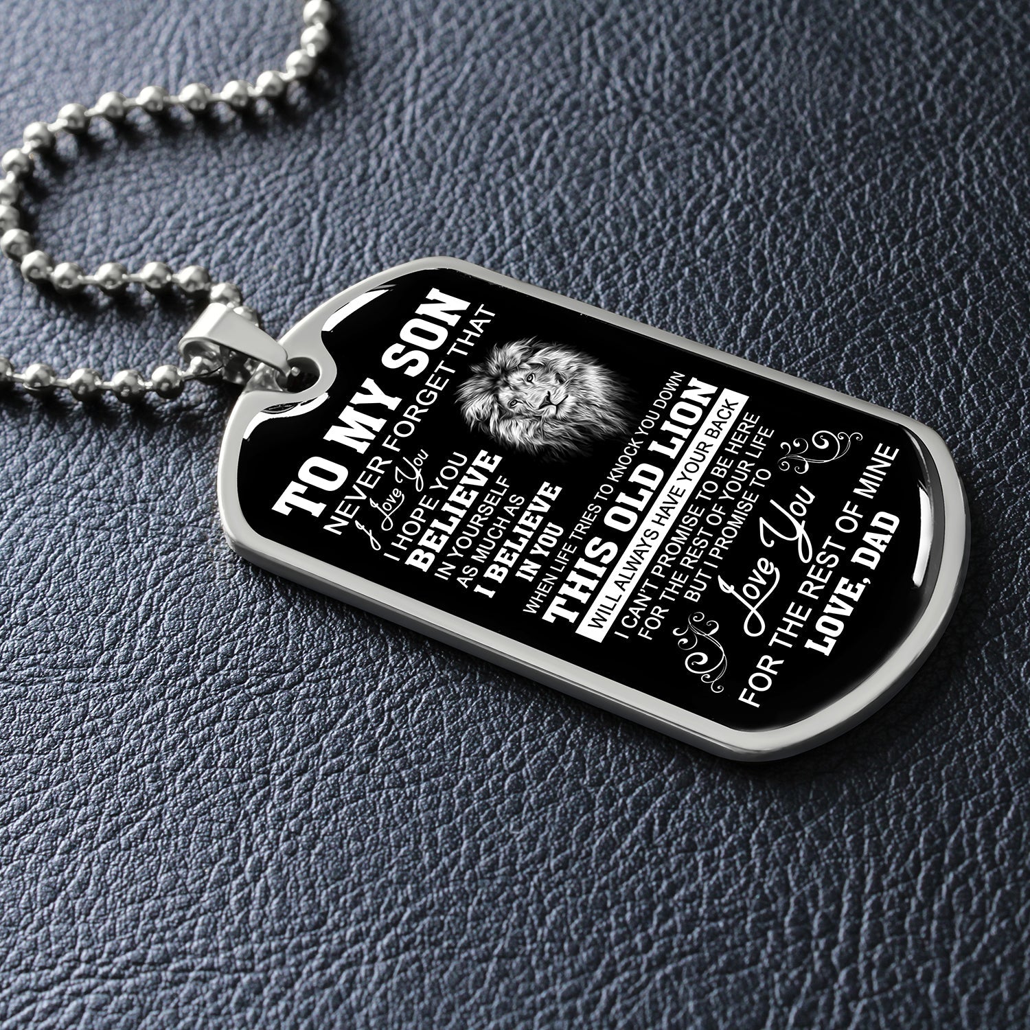 Son Never Forget That I Love You | Best Gift From Dad | Dog Tag Necklace For Son