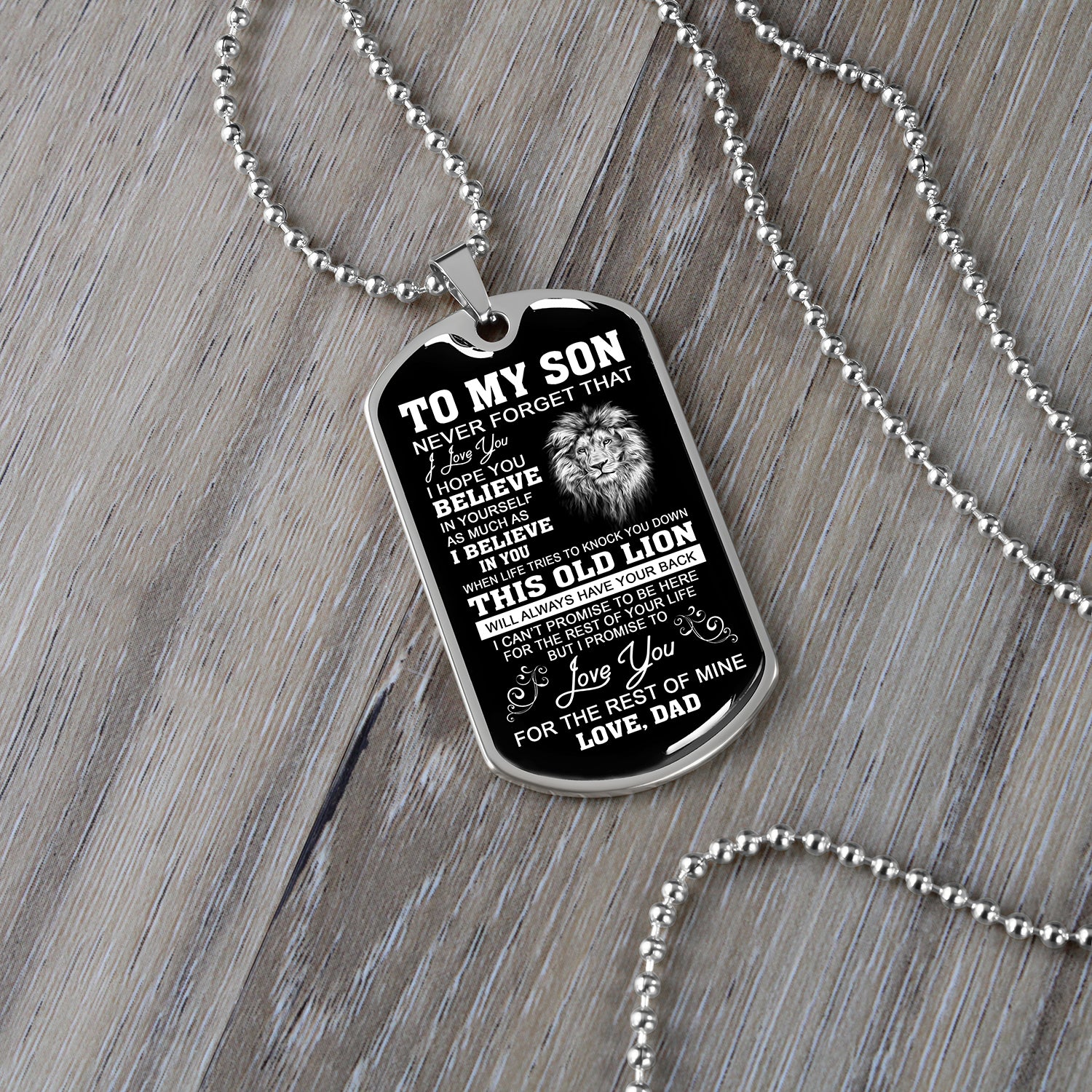 Son Never Forget That I Love You | Best Gift From Dad | Dog Tag Necklace For Son