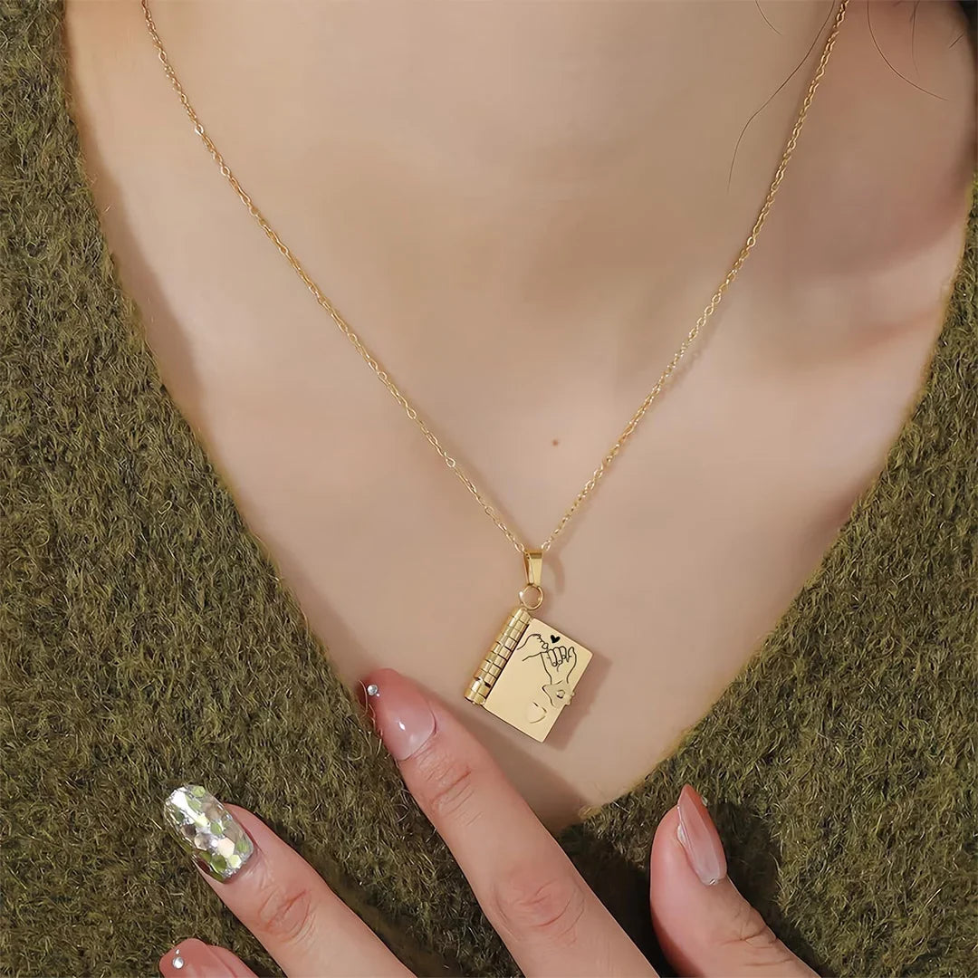 For Daughter - I'm Always With You Book Necklace