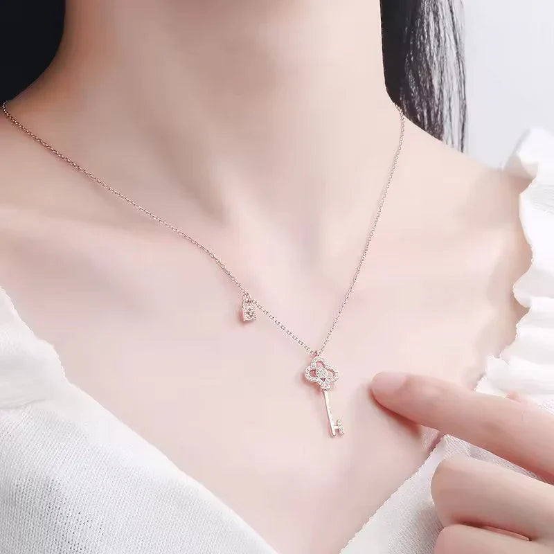 "The Key To My Heart" Necklace with Heartfelt Message Card & Luxury LED Box