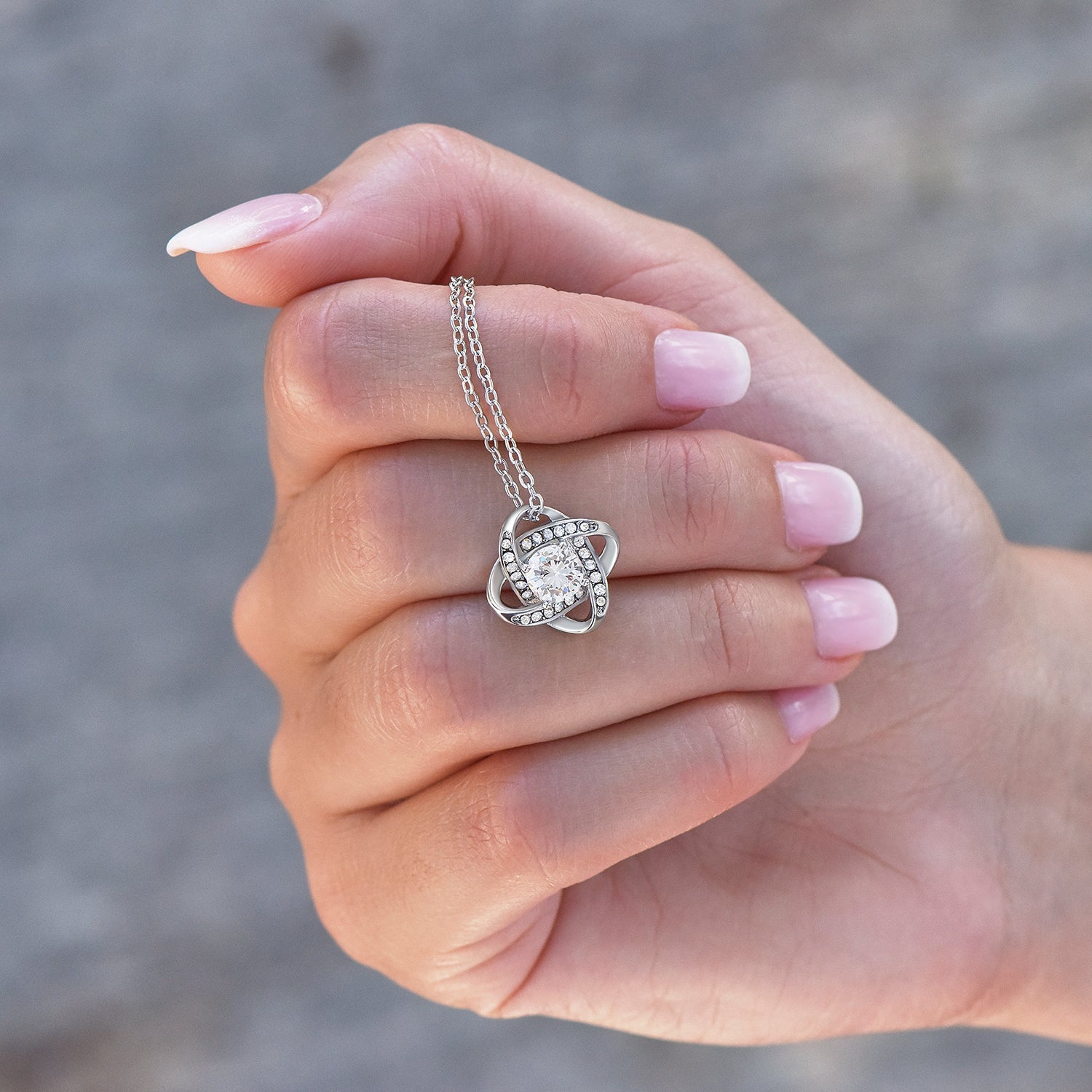 Loving Mom There Are not Enough Words | Mother's Day Gift for Her | Love Knot Necklace