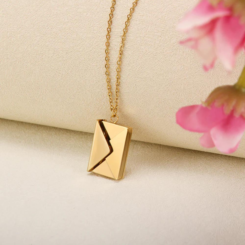 To My Love - Love Letter Necklace - Anniversary Gift For Her