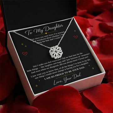 Proud To Be Your Dad - Magnetic Hearts Necklace - Gift Idea For Daughter