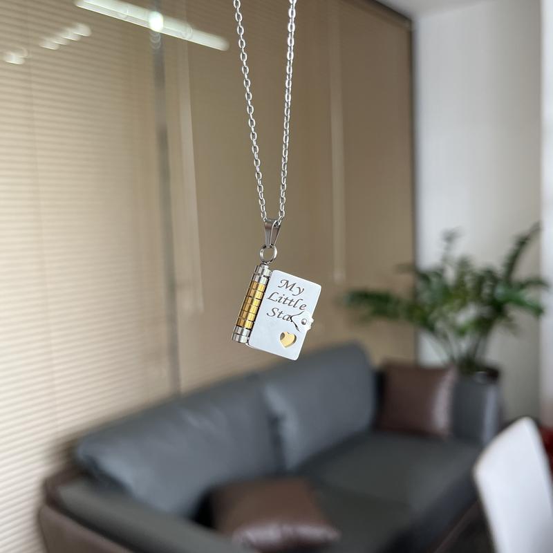 My Little Star Book Necklace for Daughter - Birthday Graduation Gift From Dad Mom