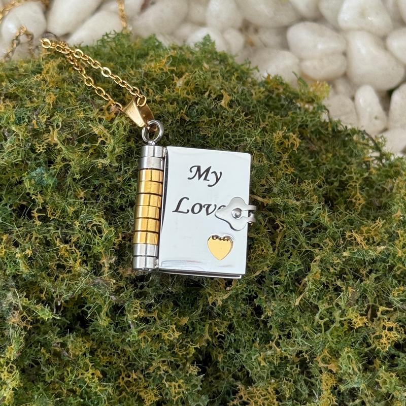 My Love Book Necklace - Anniversary Gift for Wife Girlfriend