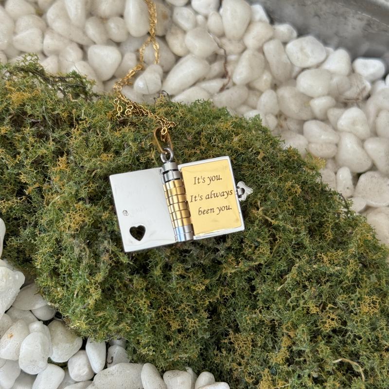 My Love Book Necklace - Anniversary Gift for Wife Girlfriend