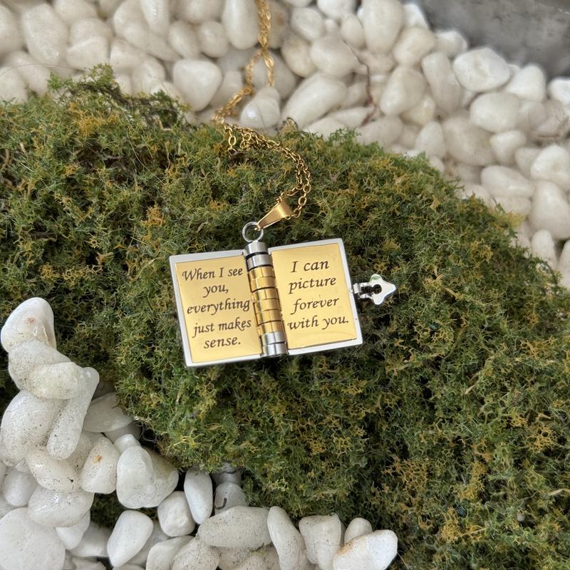 My Love Book Necklace - Anniversary Gift for Wife Girlfriend