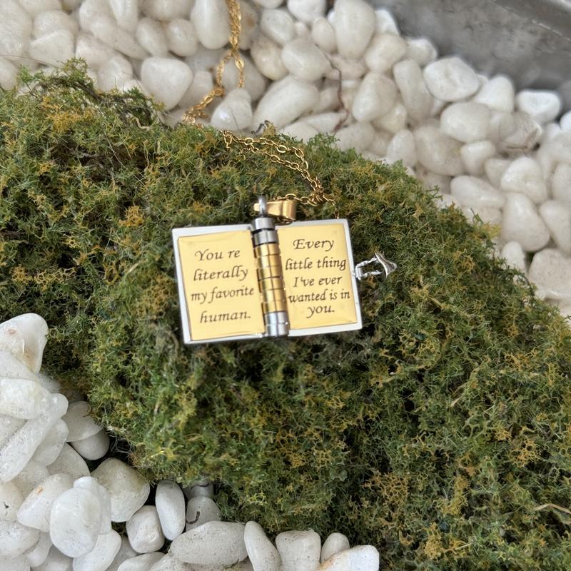 My Love Book Necklace - Anniversary Gift for Wife Girlfriend