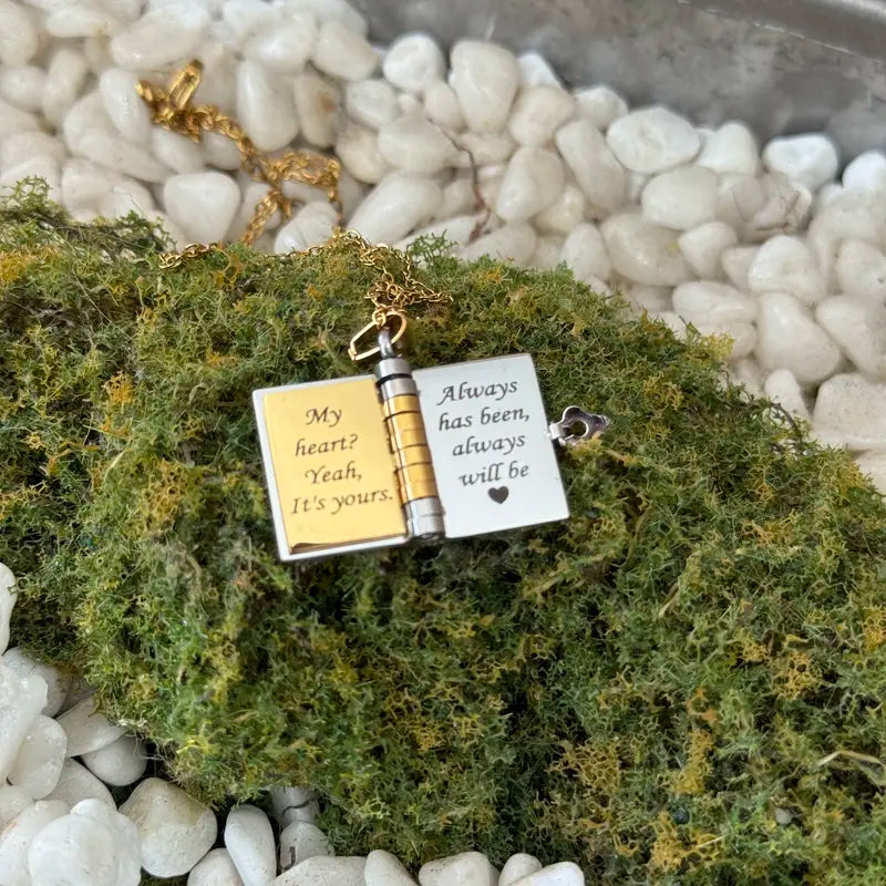My Love Book Necklace - Anniversary Gift for Wife Girlfriend