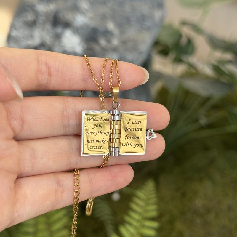 My Love Book Necklace - Anniversary Gift for Wife Girlfriend