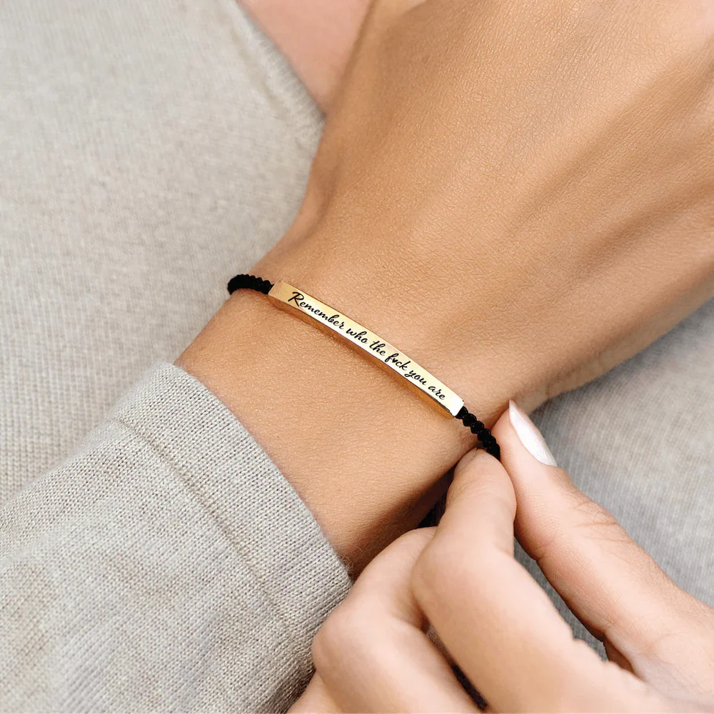 Remember Who You Are Motivational Tube Bracelet