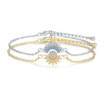 Sun and Moon Couple Bracelet Set - Anniversary Gift