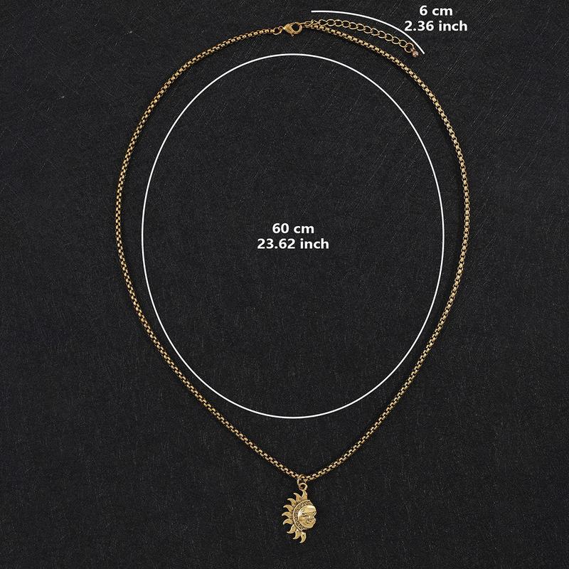 Sun Moon Matching Couple Necklace - Unique Gift for Couples