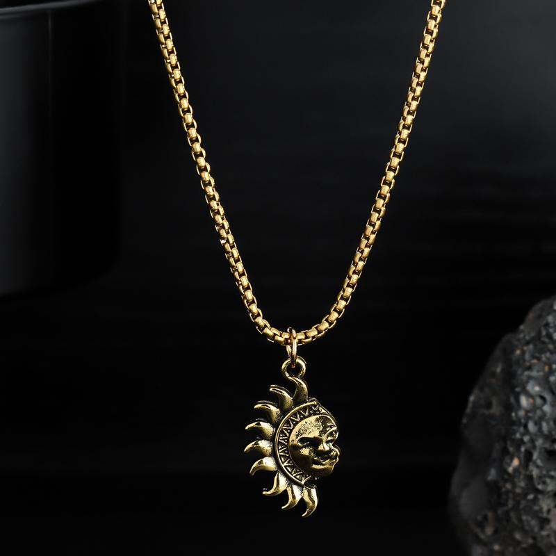 Sun Moon Matching Couple Necklace - Unique Gift for Couples