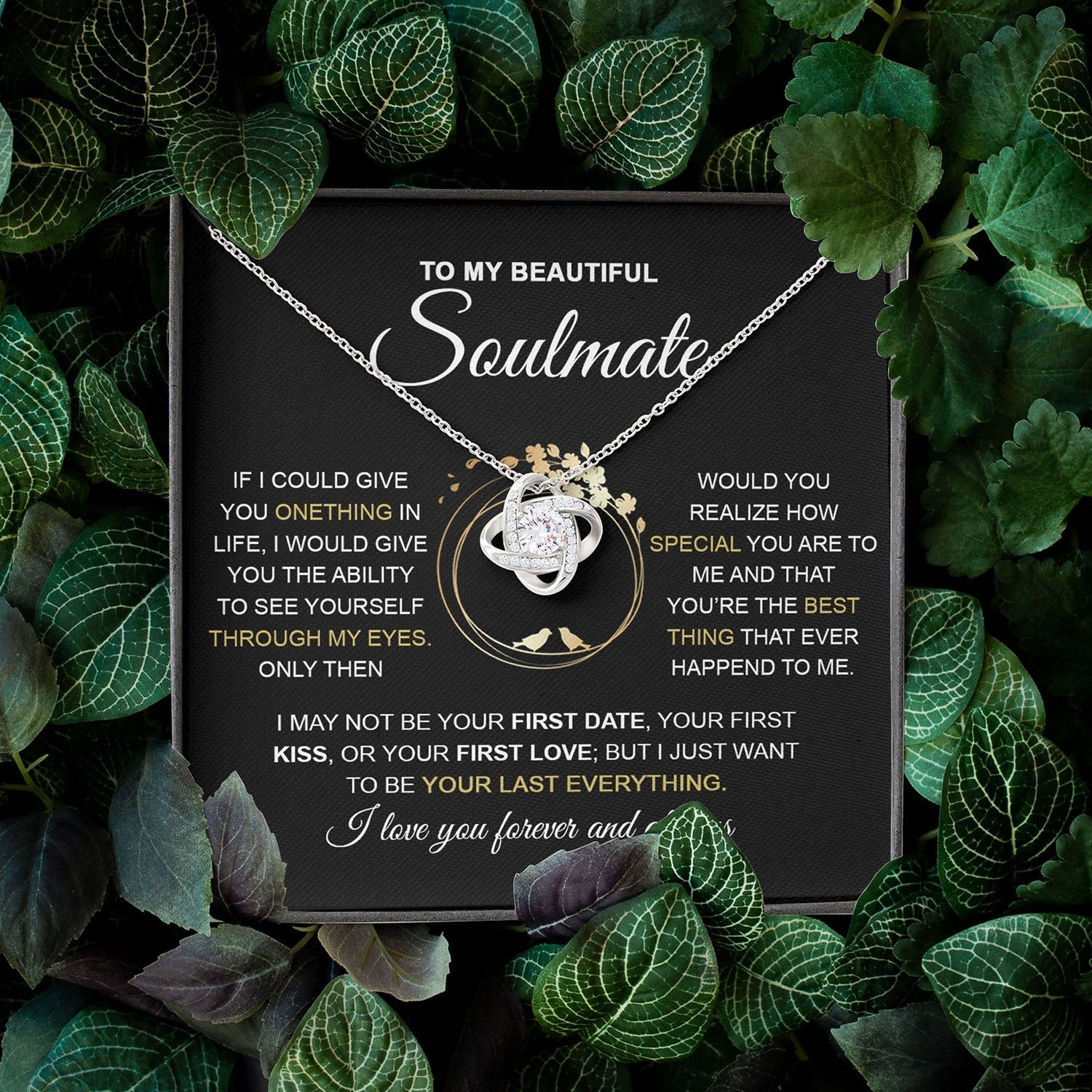 To My Beautiful Soulmate | If I Could Give You Onething | Love Knot Necklace