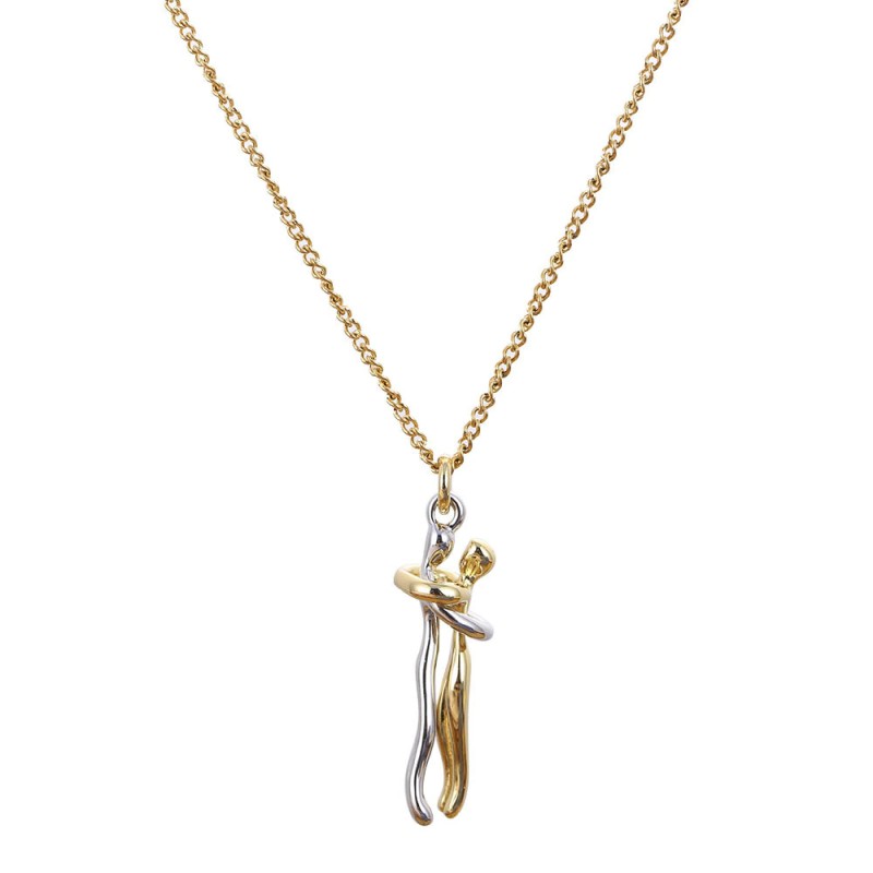 To My Wife Gift I Love You The Most - Couple Embrace Pendant Necklace