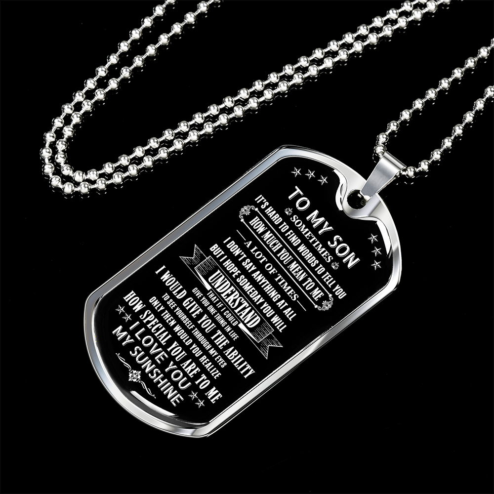 Son How Special You Are, Dog Tag Necklace Meaning Message, 18k Yellow Gold Gift For Son From Dad, Best Christmas Birthday Gift Ideas