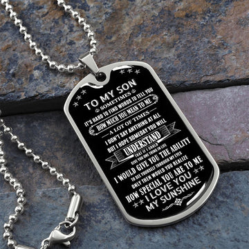 Son How Special You Are, Dog Tag Necklace Meaning Message, 18k Yellow Gold Gift For Son From Dad, Best Christmas Birthday Gift Ideas