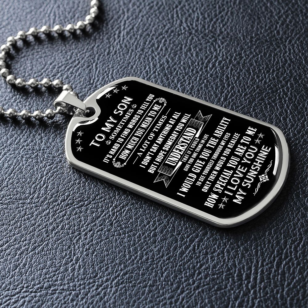 Son How Special You Are, Dog Tag Necklace Meaning Message, 18k Yellow Gold Gift For Son From Dad, Best Christmas Birthday Gift Ideas