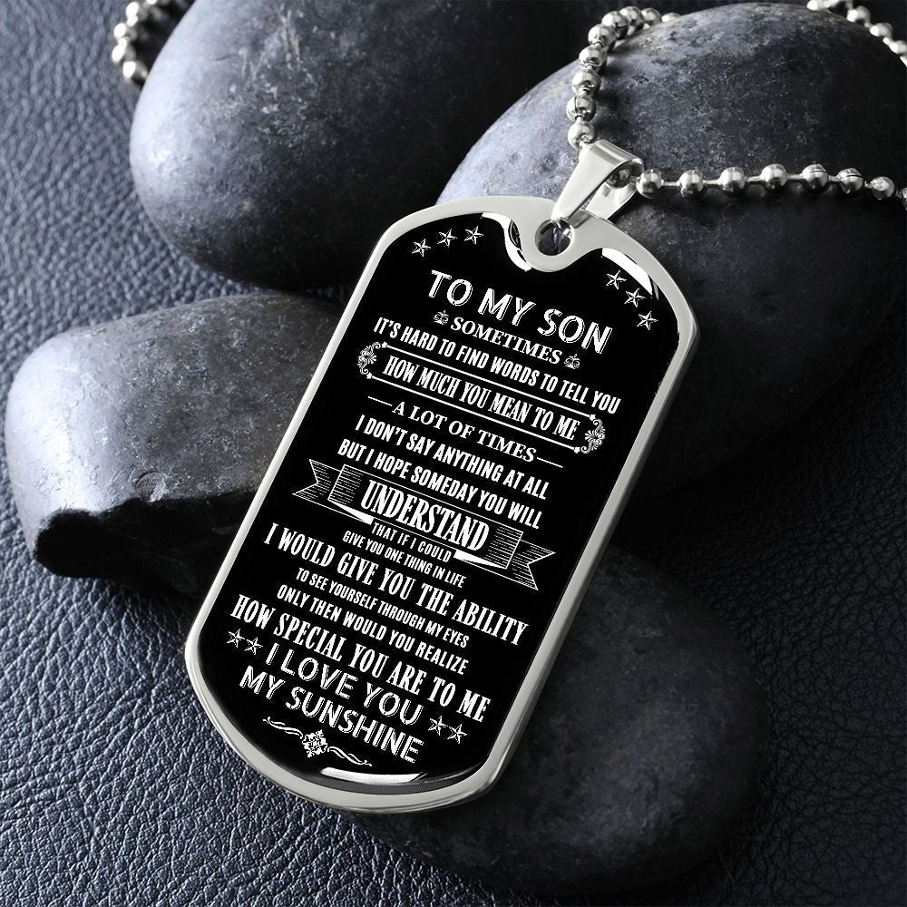 Son How Special You Are, Dog Tag Necklace Meaning Message, 18k Yellow Gold Gift For Son From Dad, Best Christmas Birthday Gift Ideas