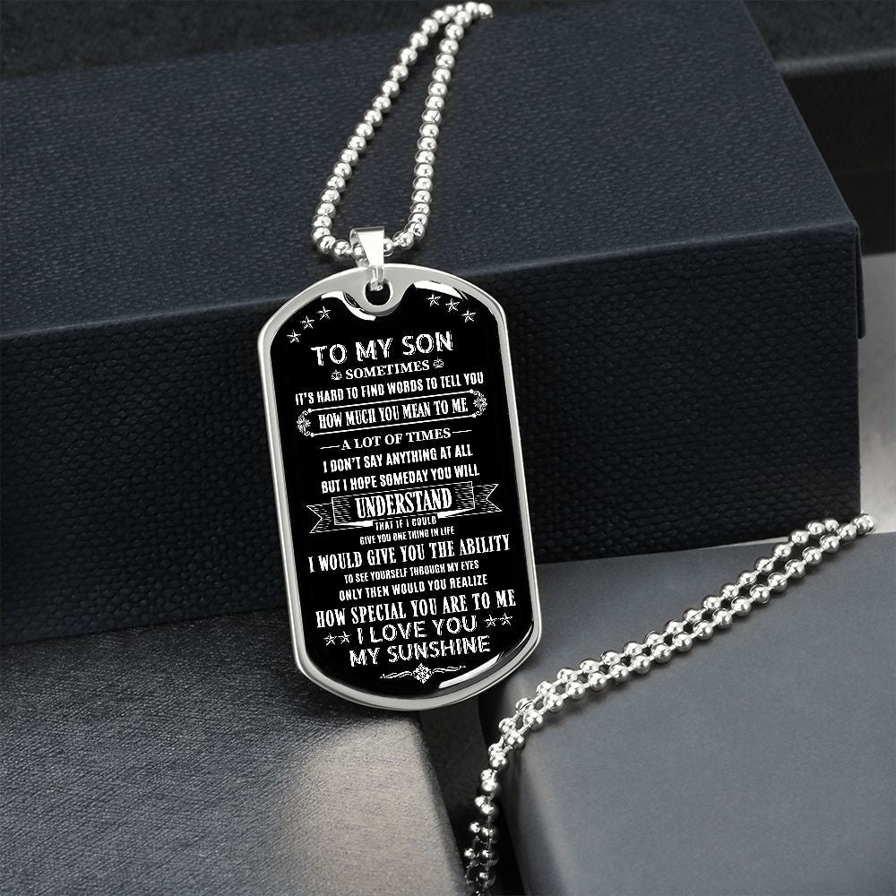 Son How Special You Are, Dog Tag Necklace Meaning Message, 18k Yellow Gold Gift For Son From Dad, Best Christmas Birthday Gift Ideas