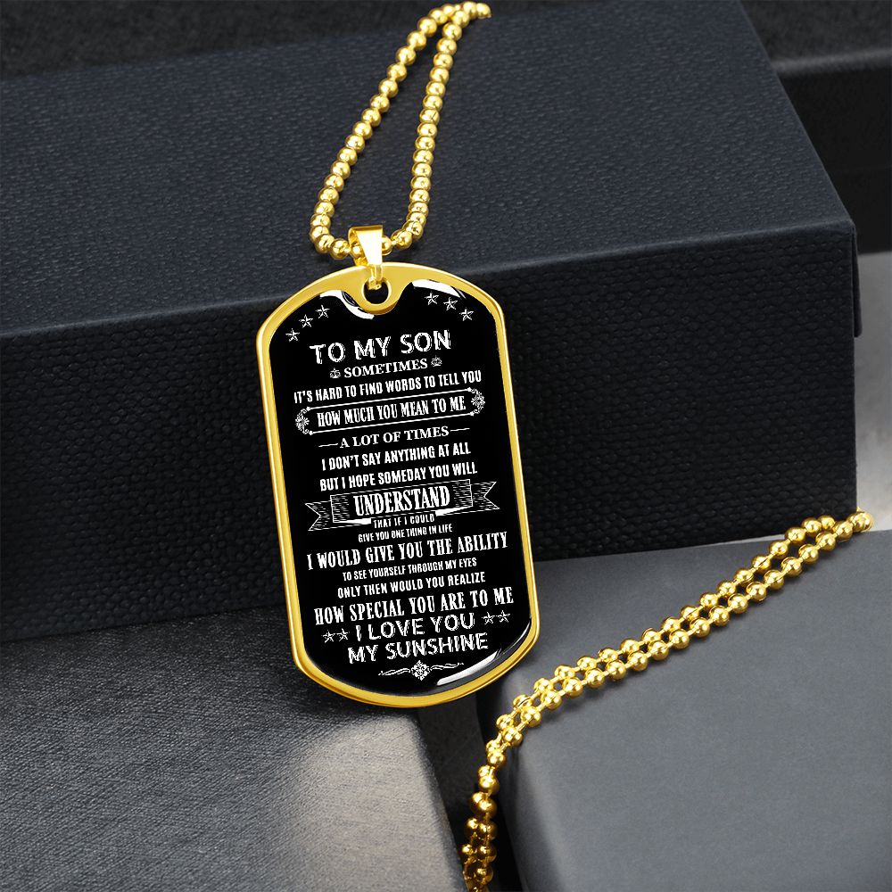 Son How Special You Are, Dog Tag Necklace Meaning Message, 18k Yellow Gold Gift For Son From Dad, Best Christmas Birthday Gift Ideas