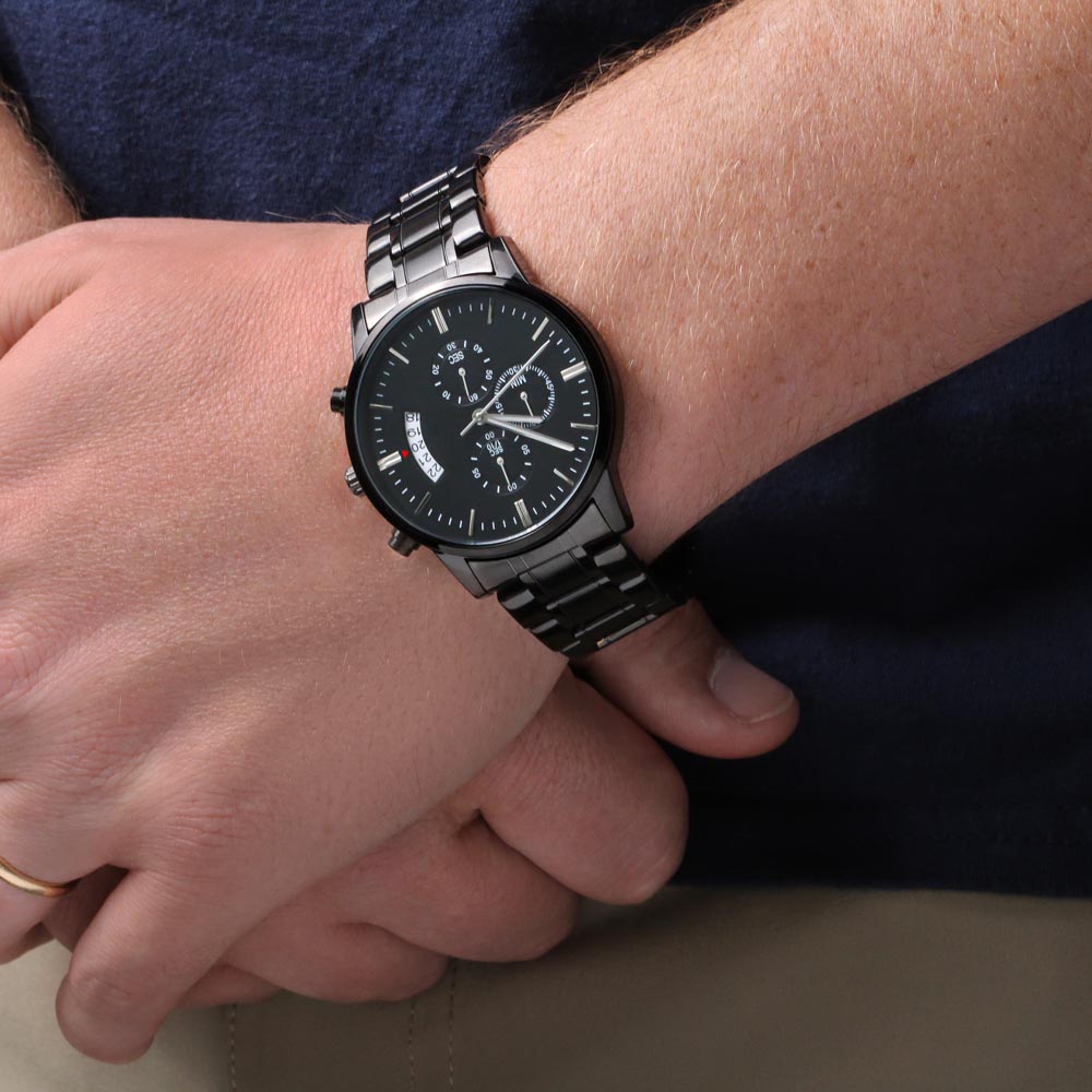 To My Son Engraved Watch - Always Carry You In My Heart - Christmas Gift For Son