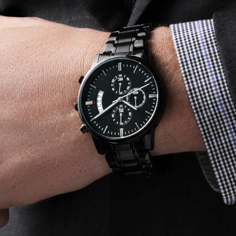 To My Son Engraved Watch - Always Carry You In My Heart - Christmas Gift For Son