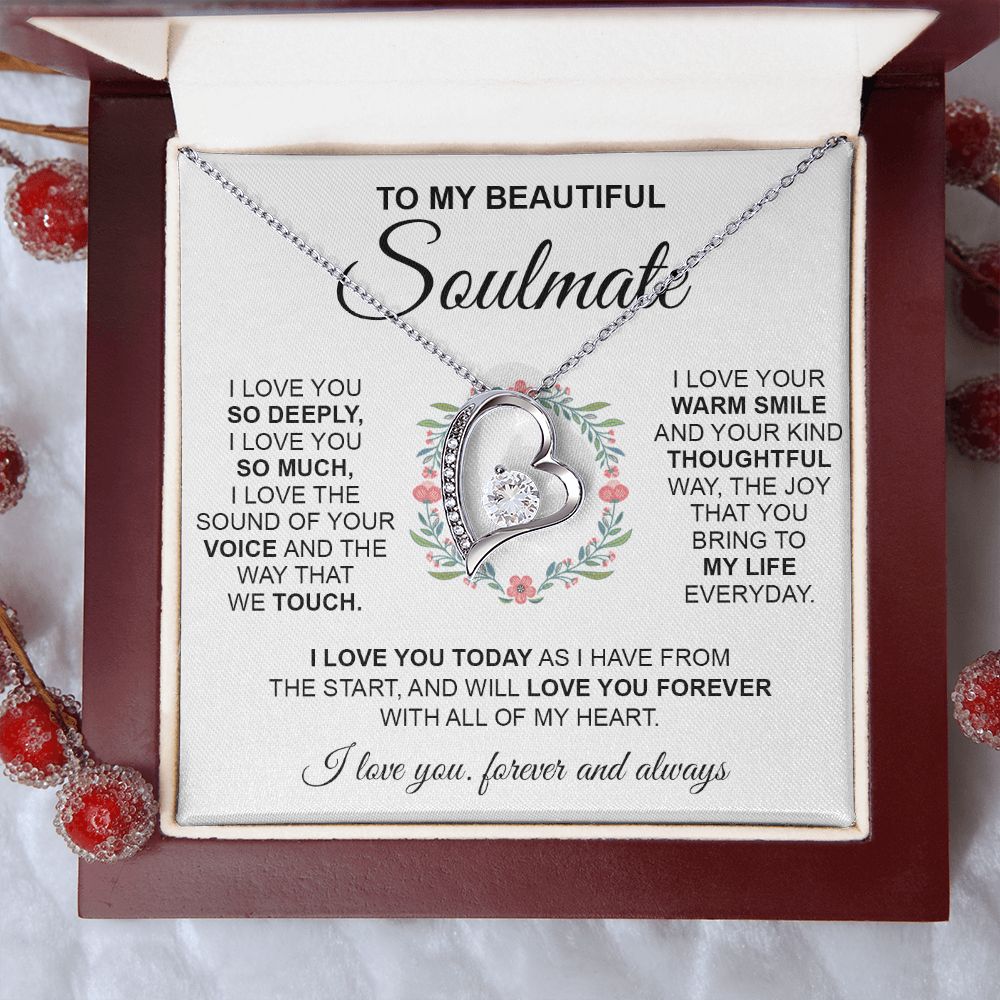 Soulmate I Love You So Deeply | Romantic Gift For Her | Forever Love Necklace
