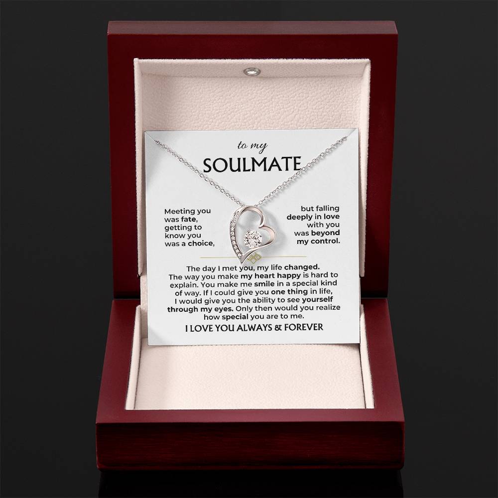 Soulmate My Heart Happy - Forever Love Necklace - A Heart Melting Gift
